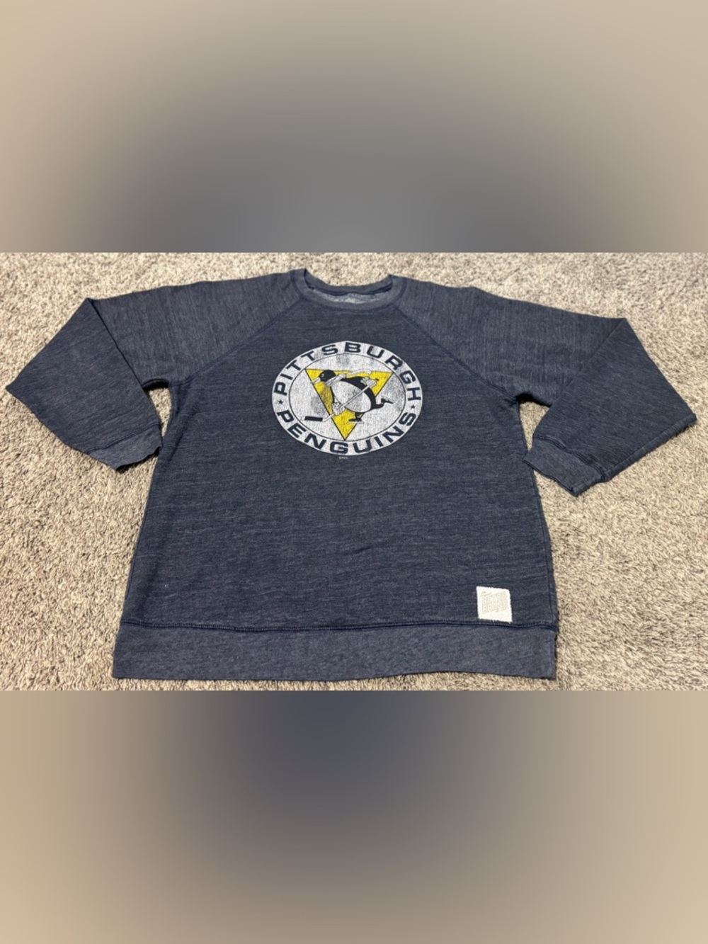 Pittsburgh Penguins Navy Crewneck Sweatshirt - Men's